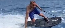 Lewis Hamilton Kicks Off Summer Holidays With Water Sports on an Electric Surfboard