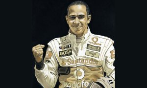 Lewis Hamilton, Painted in Used Motor Oil