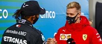 Lewis Hamilton Presented With Michael Schumacher’s Helmet on 91st Win