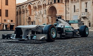 Lewis Hamilton's First Race-Winning Mercedes F1 Car Sold for Record Price in Las Vegas
