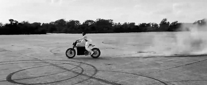 Lewis Hamilton on Tarform Electric Motorcycle