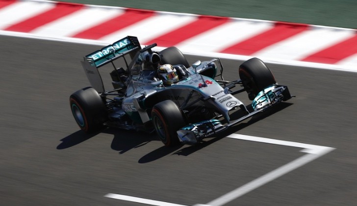 Lewis Hamilton in The Mercedes-AMG F1 W05 Hybrid
