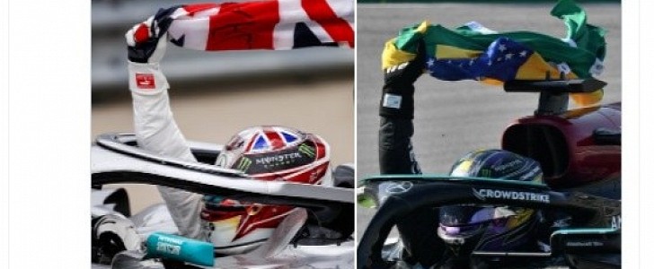 Lewis Hamilton at the 2021 Brazilian GP