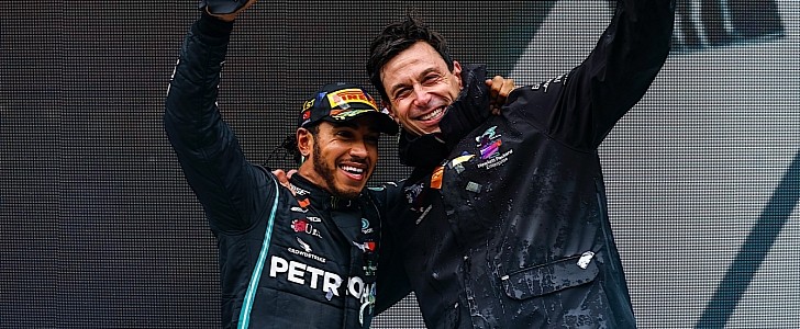 Lewis Hamilton and Toto Wolf