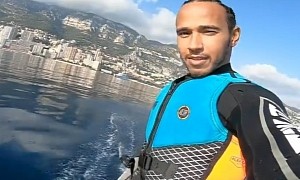 Lewis Hamilton’s “Important” Days Off Are on an Electric Lift Surfboard
