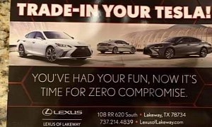 Lexus Dealer Encourages Tesla Owners to Trade In Their EVs by Spamming Them