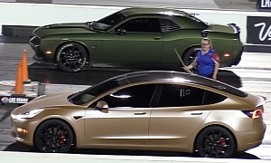 Lexus IS 350 Drags the C8 Corvette, Tesla Races a Challenger, They're All Stylish yet Slow
