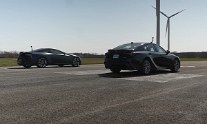 Lexus IS 500 Drag Races LC 500, Free-Breathing V8 Sounds Galore