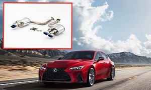 Lexus IS 500 Sounds Burbly With Tom's Racing Barrel Exhaust System