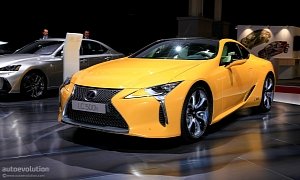 Lexus LC Shows Off Flare Yellow Paint Finish In Paris
