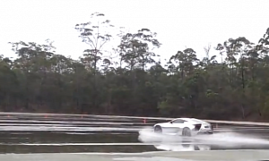 Lexus LFA Having Some Fun on Wet Asphalt