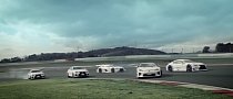 Lexus LFA Joins Four RC F Coupes in "Dance of F" Race Track Ballet