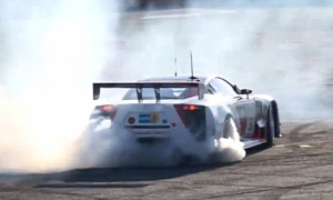 Lexus LFA Nurburgring Racecar Screaming and Smoking Tires