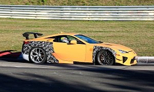 Lexus LFA Test Mule Spied Testing With Wider Wheel Arches, Performance Tires