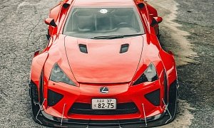 Lexus LFA Widebody Looks Like a Red Devil