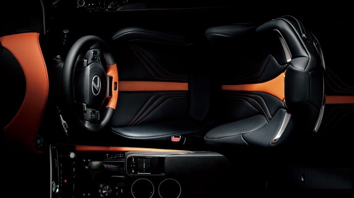 Lexus RC F orange trim interior