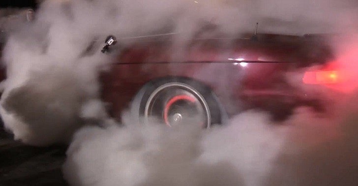 Lexus SC flaming burnout