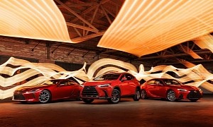 Lexus USA 2022 Fleet in Red and Gold Lanterns and Ribbons Is Inspired by Year of the Tiger