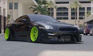 Liberty Walk Bagged Nissan GT-R Black Edition Will Steal The Show