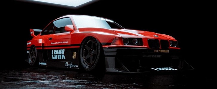 Liberty Walk BMW E36 Coupe "Silhouette" (rendering)