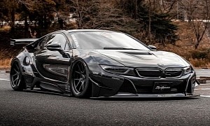 Liberty Walk BMW i8 Has a Dark Soul and a Green Heart, Deserves a Double Scoop of Love