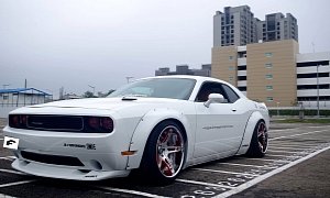 Liberty Walk Dodge Challenger on Forgiato Wheels Is Ready to Blow You Away