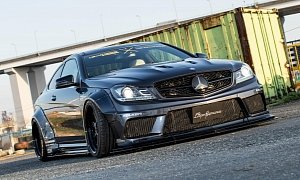 Liberty Walk Mercedes-Benz C63 AMG Coupe Is The Angry Warrior