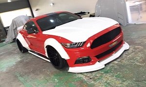 Liberty Walk Working on Widebody Ford Mustang