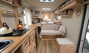 Library Bus Gets Revamped Into a Family-Friendly, Affordable Camper With a Play Cave