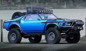 Lifted 1970 Ford Mustang Boss 302 Concept Has an Exoskeleton for Days