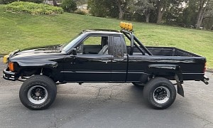 Lifted 1985 Toyota Pickup 4x4 Looks Like Marty McFly's Truck, Bidding Still Open