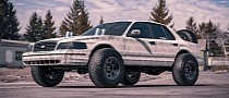 Lifted Ford Crown Vic Looks Ready for Anything in Patriotic Solid Axle Rendering