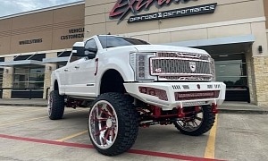 Lifted Ford F-250 Rides on Unique 26-In Forgiatos Worthy of Super Bowl Champion