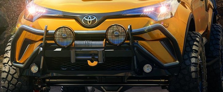 Lifted Toyota C-HR rendering