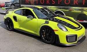 Light Green Porsche 911 GT2 RS Has Acid Green Interior Details For Color Coding