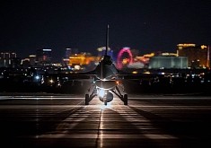 Lights and Shadows Make an F-16 Fighting Falcon Look Like a Dangerous Nighttime Aggressor