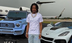 Lil Baby's Rides to Private Jet Were His Custom Brabus G-Wagen and a Corvette