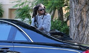 Lil Wayne Rides in Style in the Back Seat of His Maybach Landaulet
