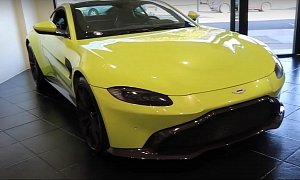 Lime Essence 2018 Aston Martin Vantage Gets Walkaround, Revs Its Engine