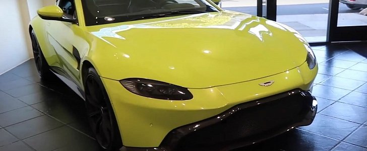 Lime Essence 2018 Aston Martin Vantage Gets Walkaround, Revs Its Engine