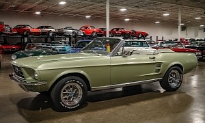 Lime Gold 1967 Ford Mustang Convertible Might Be Perfect for Early Spring Drives