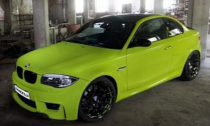 Lime Green BMW 1M Coupe from Schwabenfolia