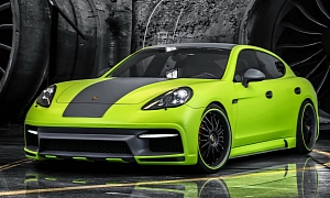 Lime Green Porsche Panamera Turbo With 600 HP