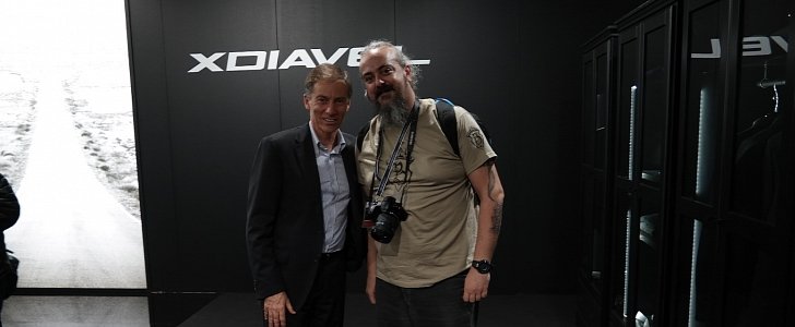 Lin Jarvis and Florin Tibu at EICMA 2015, visiting the Ducati booht