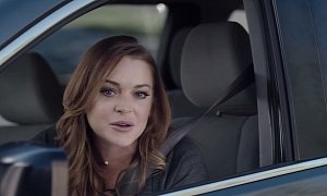 Lindsay Lohan Is a Reckless Driver in New Super Bowl Ad