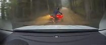 Lithuanian Police Officer Accidentally Runs Fleeing Rider Over
