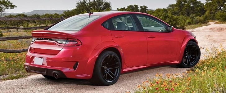 Dodge Dart SRT Widebody what if rendering by abimelecdesign