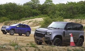 "Little Legend" Dacia Duster Fights the New Land Rover Defender, It's an Off-Road Showdown