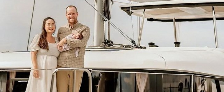 This family is living almost full time onboard a sailing catamaran