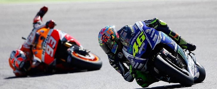 Rossi and Marquez at Sepang, 2015
